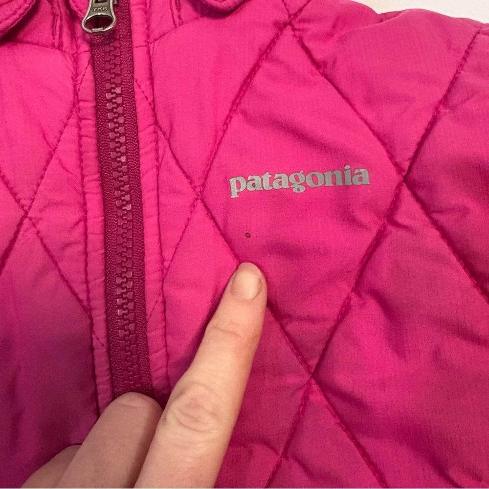 Patagonia Girls 4T Quilted Winter Jacket Removable Hood Vintage - Picture 5 of 9